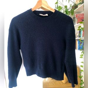 American Vintage super soft cashmere sweater in navy blue